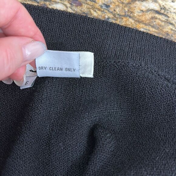 Toula Vintage Black Wool Blend Open Front Cardigan Sweater Size 6 - Picture 6 of 9